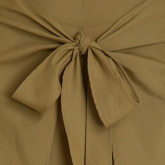 NWT ANDREA IYAMAH  Thema Layered Cotton Blend Wide-leg Pants - Picture 6 of 13